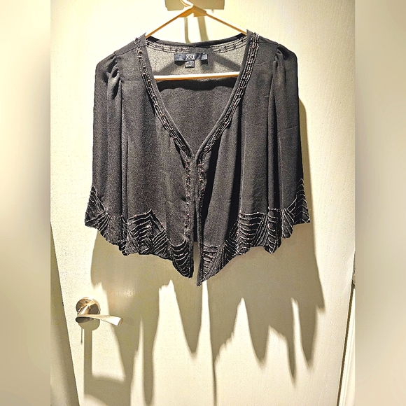 Sequin/beaded blouse -Large - Picture 1 of 2